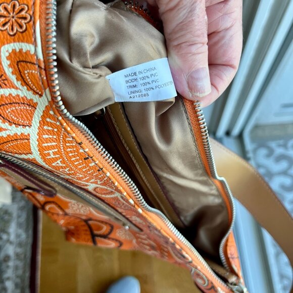 Isaac Mizrahi  East West Shoulder Bag  Bandanna  Paisley Print & Dust Bag - Picture 8 of 16